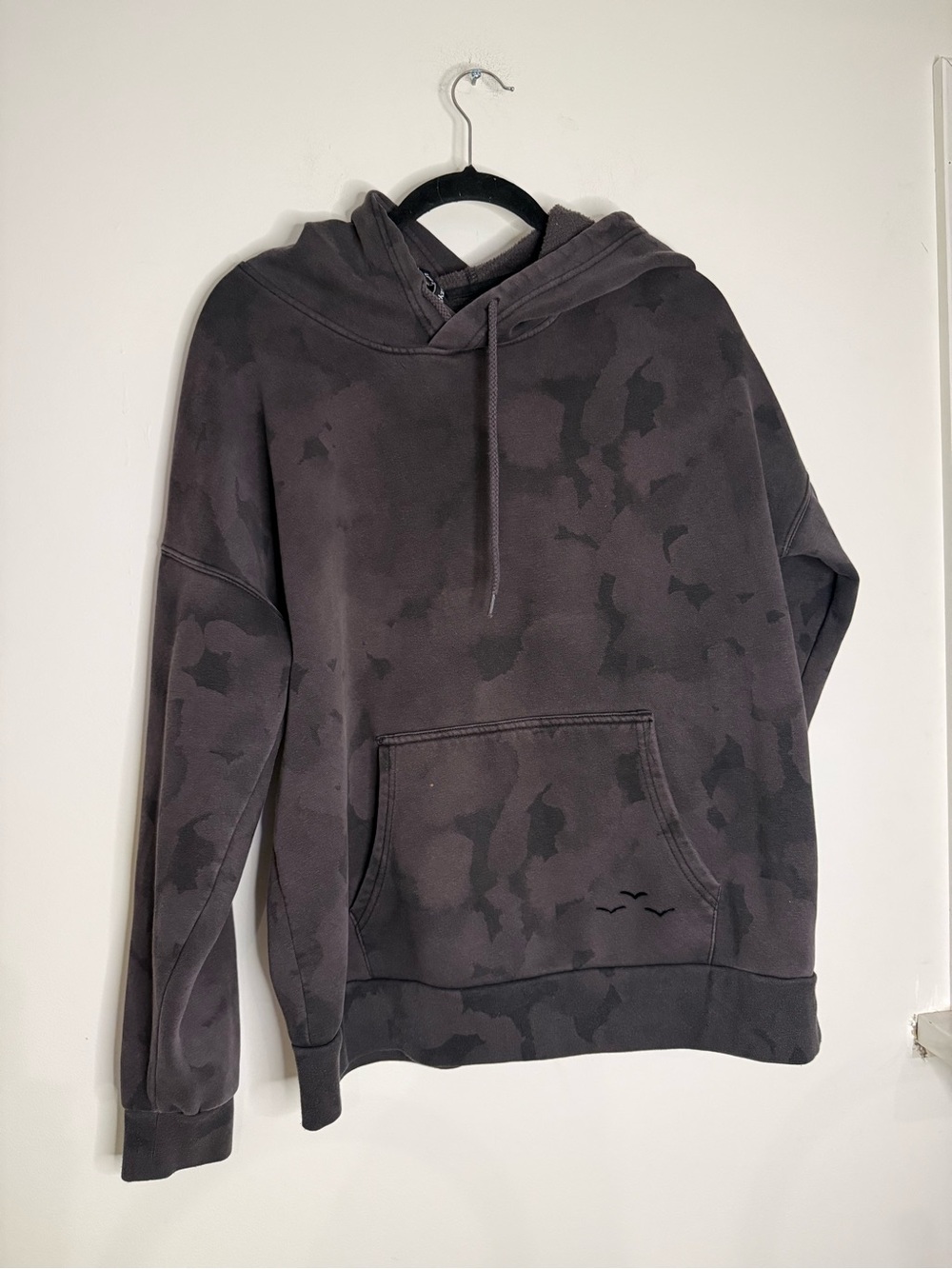 Men's Black Camouflage Crewneck Hoodie